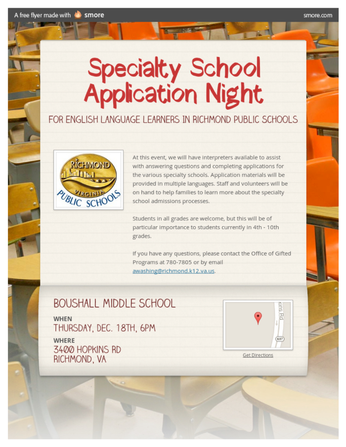 Specialty School Application Night _ Smore